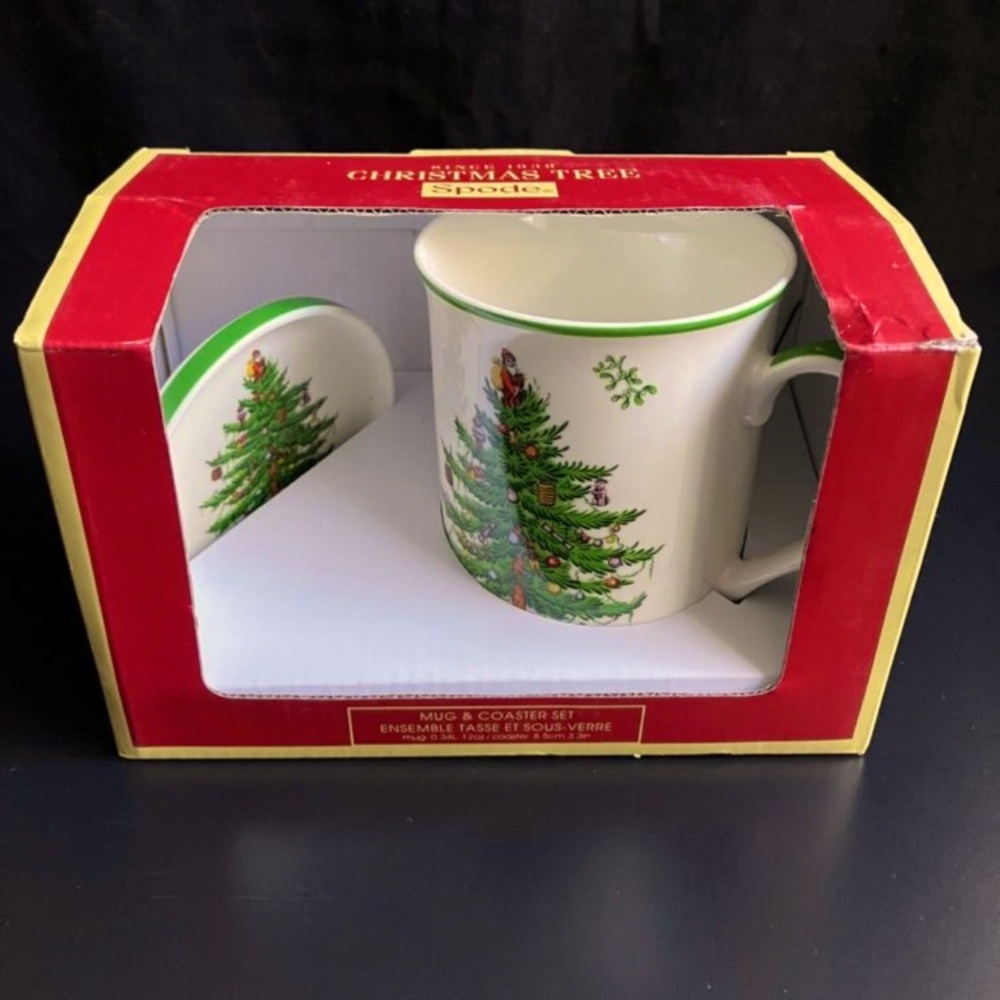 Spode Christmas Tree Mug & Coaster Set